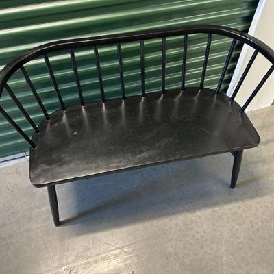 Sale Photo Thumbnail #74: Hearth & Hand  black spindle back bench. 