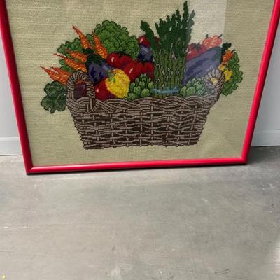 Sale Photo Thumbnail #73: Hand made vintage needlepoint. 