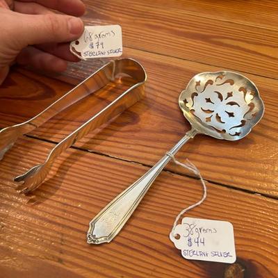 Sale Photo Thumbnail #5: All sterling silver. Prices and weights are listed on each piece. 