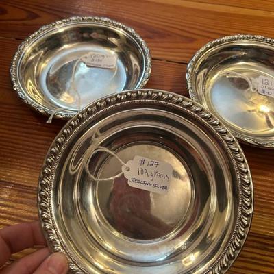 Sale Photo Thumbnail #10: All sterling silver. Prices and weights are listed on each piece. 