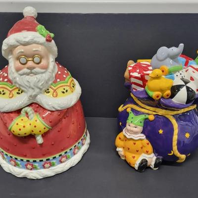 Mary Engelbreit Santa & Sack Cookie Jars (1125)