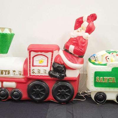 Empire Blow Mold Santa Train