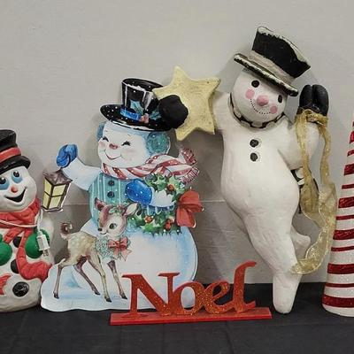 Tabletop Grand Venture Blow Mold Snowman & More