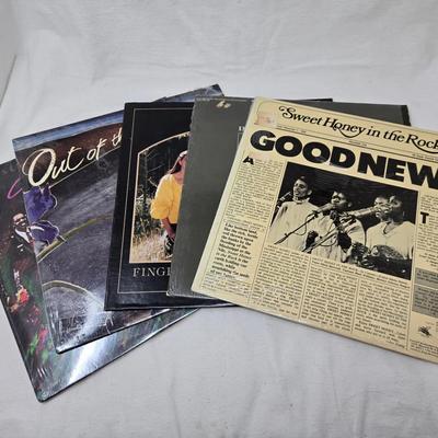 Assorted Vintage Classic Folk LPs