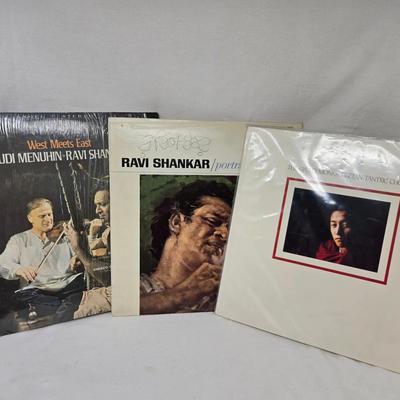 Ravi Shankar, Yehudi Menuhin & Gyoto Monks LPs