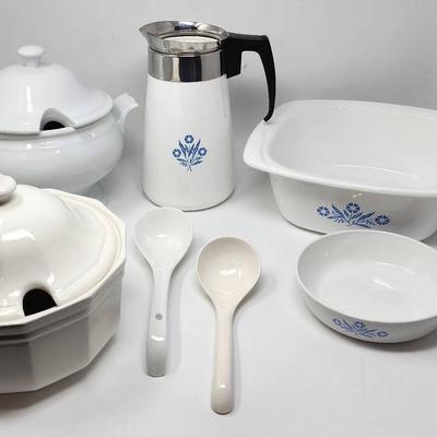 Vintage Pfaltzgraff, Cordon Bleu & Corning Ware Blue Cornflower