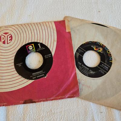 Vintage Ray Charles 45rpm Record Pair
