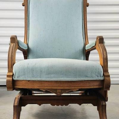 Victorian Eastlake Walnut Nursery Rocking Chair - (*ALT PICK-UP*)