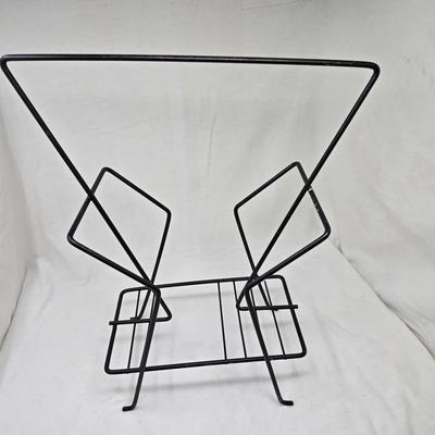 Vintage MCM Wroght Iron Magazine Stand
