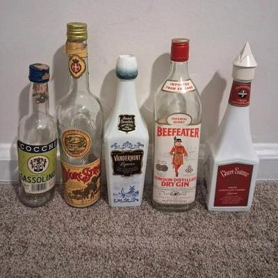 Vintage Liquor Bottles 