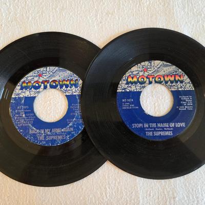Pair of Vintage Supremes 45rpm Records