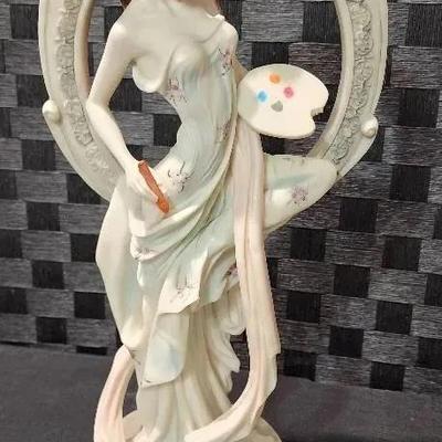 The Monet Collection Lady Painting Figurine (plastic/resin)