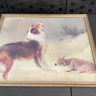Vintage Lassie Print Framed
