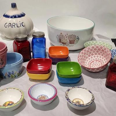 Variety of Serving Dishes, Mixing Bowl & More