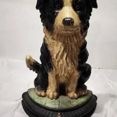 Cast Iron Border Collie Door Stop
