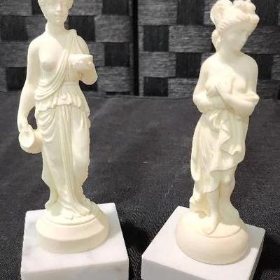 Two Sculptures of Greek Godesses