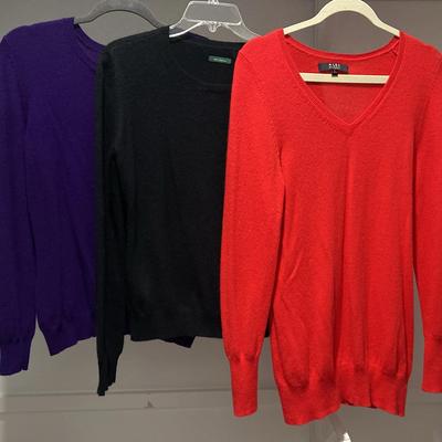 (1) Alex Marie Cashmere Sweater Size L & (2) 100% Cashmere Sweaters Size Small 