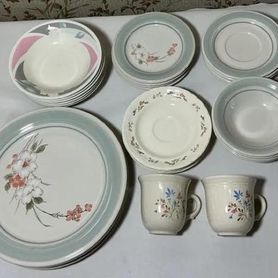 Assorted Mixed Pattern Dinnerware Lot 