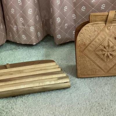 Wooden Purse And Leather Purse From Morocco