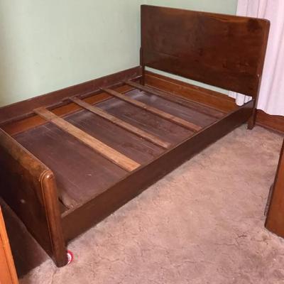 Vintage Solid Wood Twin Bed Frame