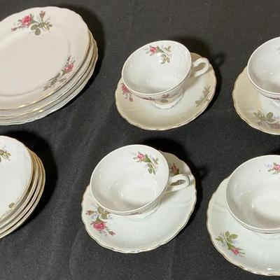 Vintage Floral China Dessert Set