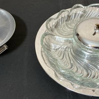 Vintage Glass Serving Set