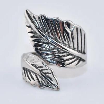 Dual Feather Wrap-Around Ring