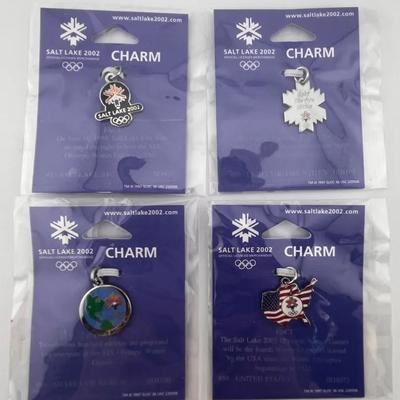 4 Collectible Charms From 2002 Salt Lake City Winter Olympics 