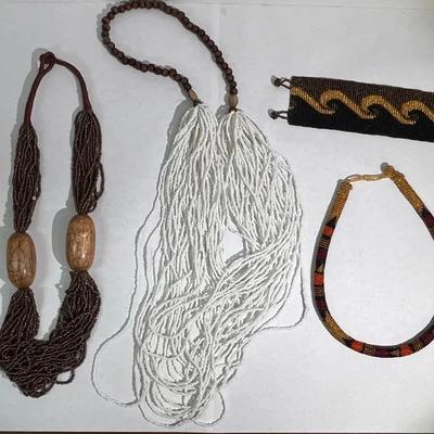 Seed Bead Necklaces And Bracelet 