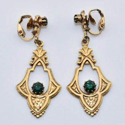 Vintage Ornate Dangle Earrings