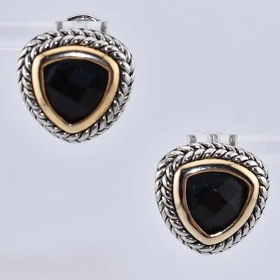 Yurman-Style Braided Trillion Earrings