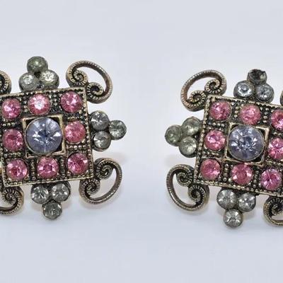 Coro - Vintage Colorful Earrings