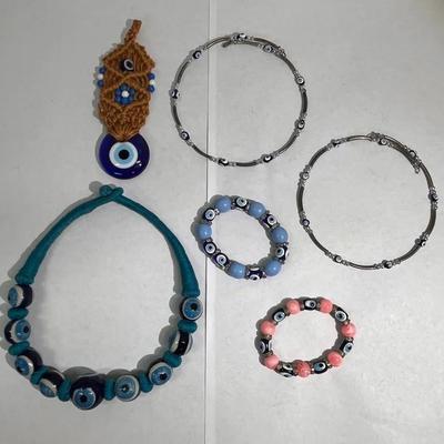 Evil Eye Necklaces, Bracelets, And Pendant 