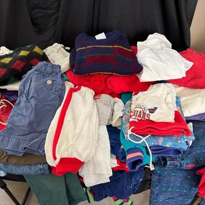 Lot 104:  Vintage Tote Of Boy’s Clothes… Most Size 5