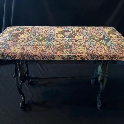 Lot 229: Wrought Iron Bench 