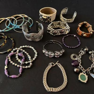 Lot 222: Costume Bracelet Collection
