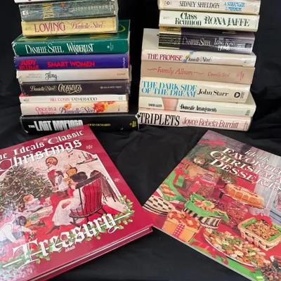 Lot 101:  Collection Of Books.. Danielle Steel, Christmas Books, Sidney Sheldon ,and More