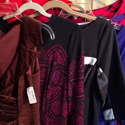 Lot 134:  Seven Size 8 Dresses.. (Kay Ginger, Maggy L, Gabby Skye, Ralph Lauren, Suzi Chen, CK)