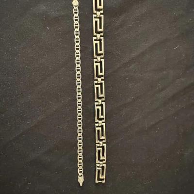 Lot 244: Two 8” Sterling Silver Bracelets 