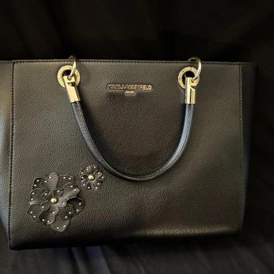Lot 219: Karl Lagerfeld Paris Flower Leather Tote 