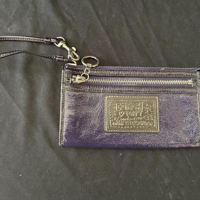 Lot 240: Coach Poppy Eggplant Wallet/ Wristlet 