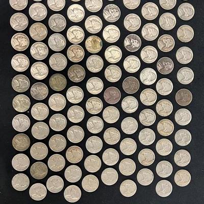Lot 330: 108 Jefferson Nickels 1939-1974