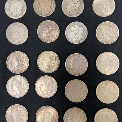 Lot 331: 21 Liberty Dollars 1878-1925