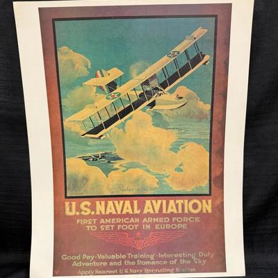 Lot 415: Vintage U.S. Naval Aviation “Sailors of the Air” Recruitment Poster – 20x16