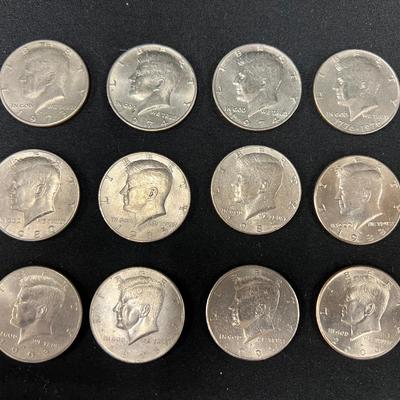 Lot 326: 12 Kennedy Half Dollars - 1973 Through 2000