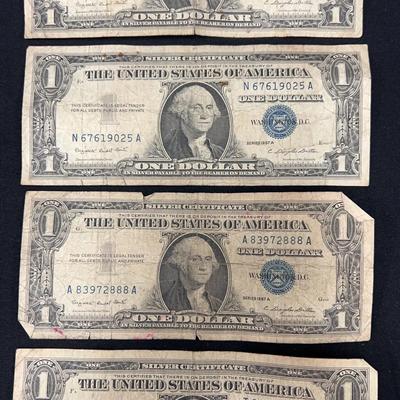 Lot 315: 4 $1 Silver Note - 1957A