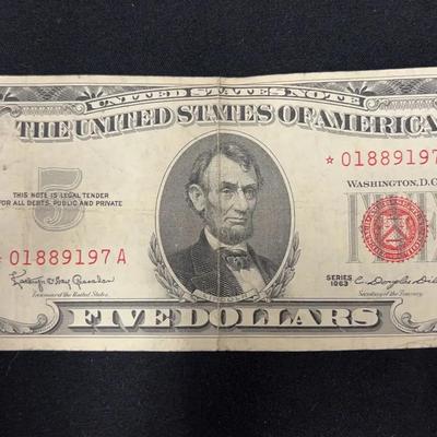 Lot 306: 5 Dollar Red Note - 1963