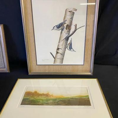 Two Framed Signed Art Pieces  