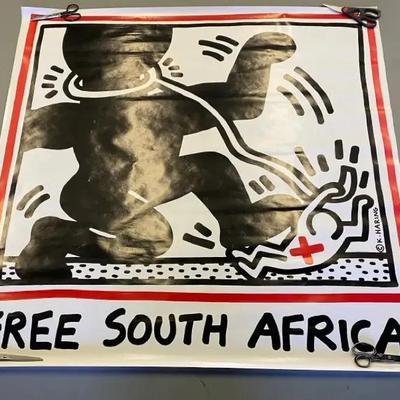 1985 Keith Haring “Free South Africa” Posters 