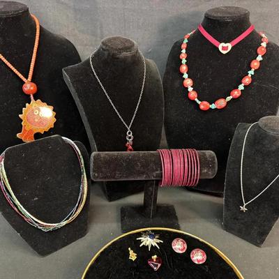 Red And Purple Costume Jewelry 